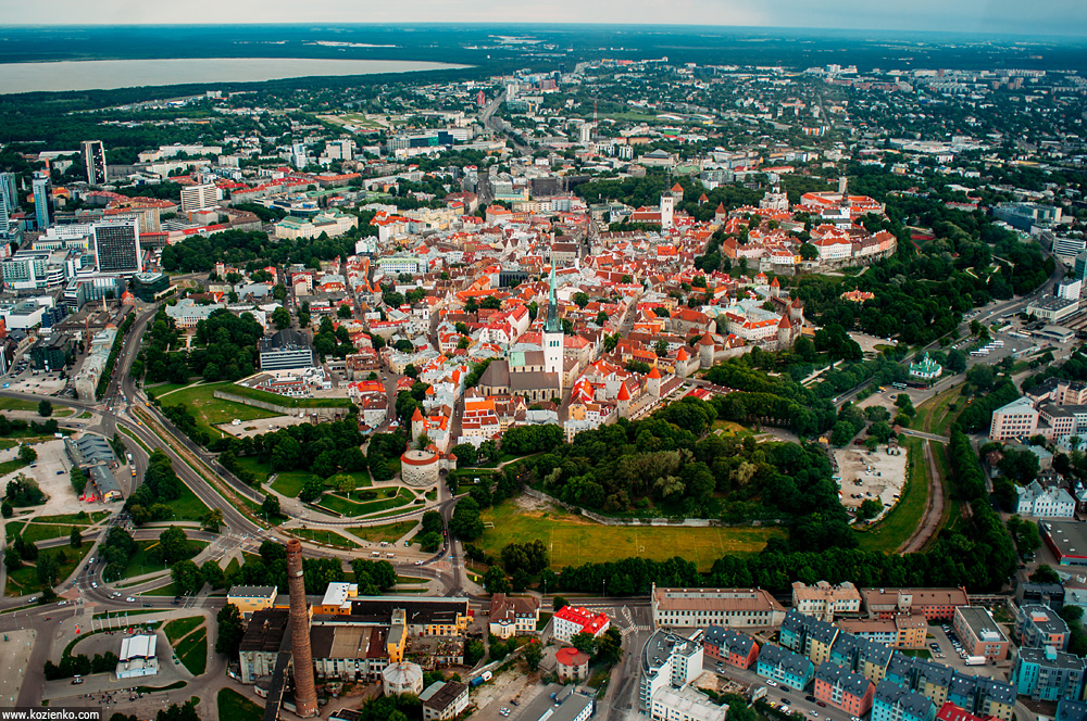 Вид Таллинна с высоты птичьего полета.